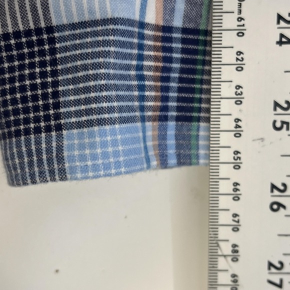 Barbour Warren Shirt Mens Large Blue Plaid Tailored‎ Fit Long Sleeve Button Up - Picture 14 of 16